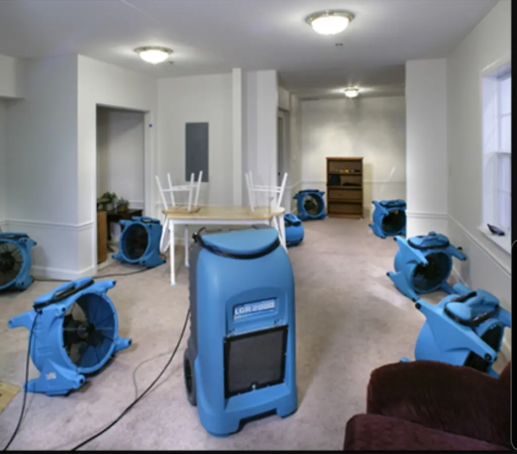 Air movers and dehumidifier setup for Water Extraction & Removal in Kissimmee